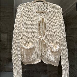 Bohme Off White Knit Cardigan